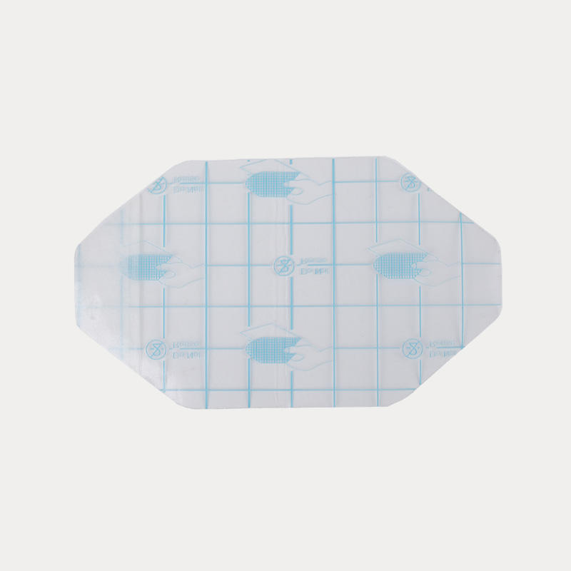 ضمادة شفافة للجروح (تصميم أزرق مربع)