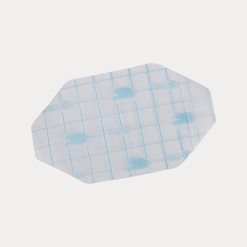 ضمادة شفافة للجروح (تصميم أزرق مربع)